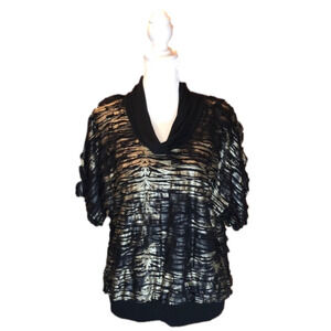 NEW DIRECTIONS sexy gold/Black top size M